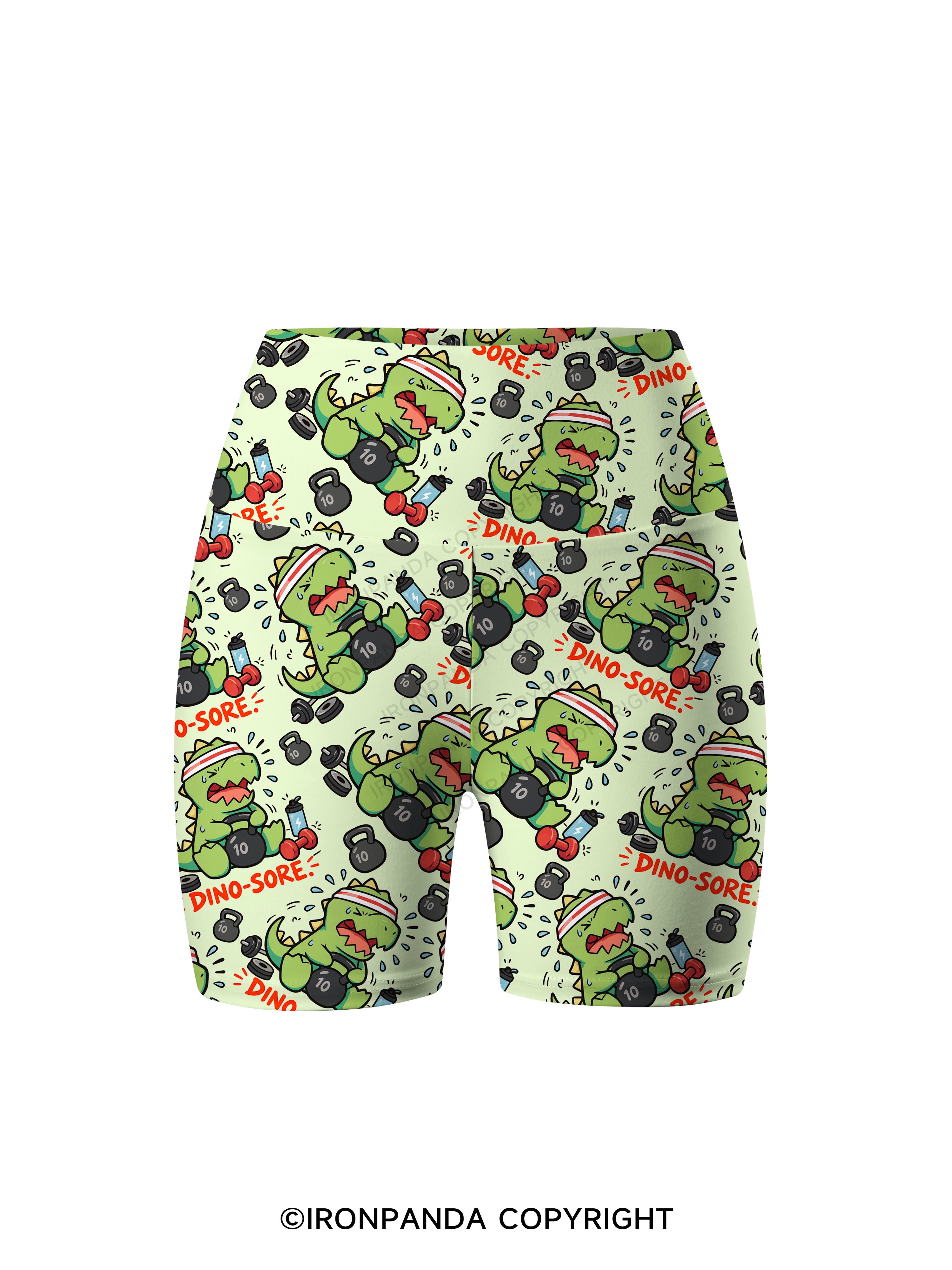 DINO-SORE Printed Yoga Cycling Shorts