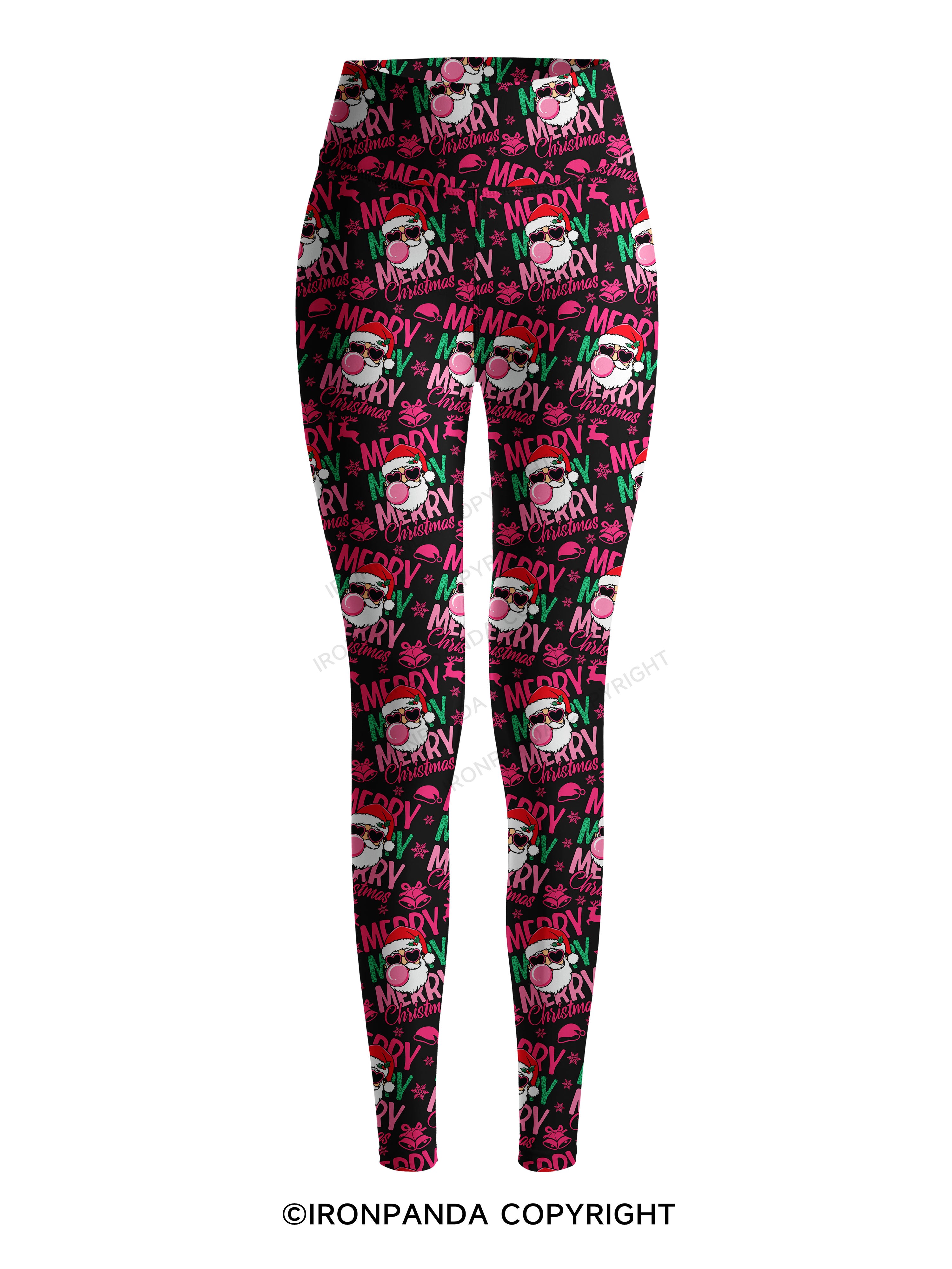 MERRY MERRY MERRY CHRISTMAS Printed Yoga Pants