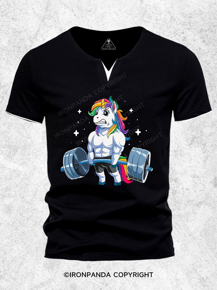 WEIGHTLIFTING UNICORN Men's Workout V-Neck Shirt