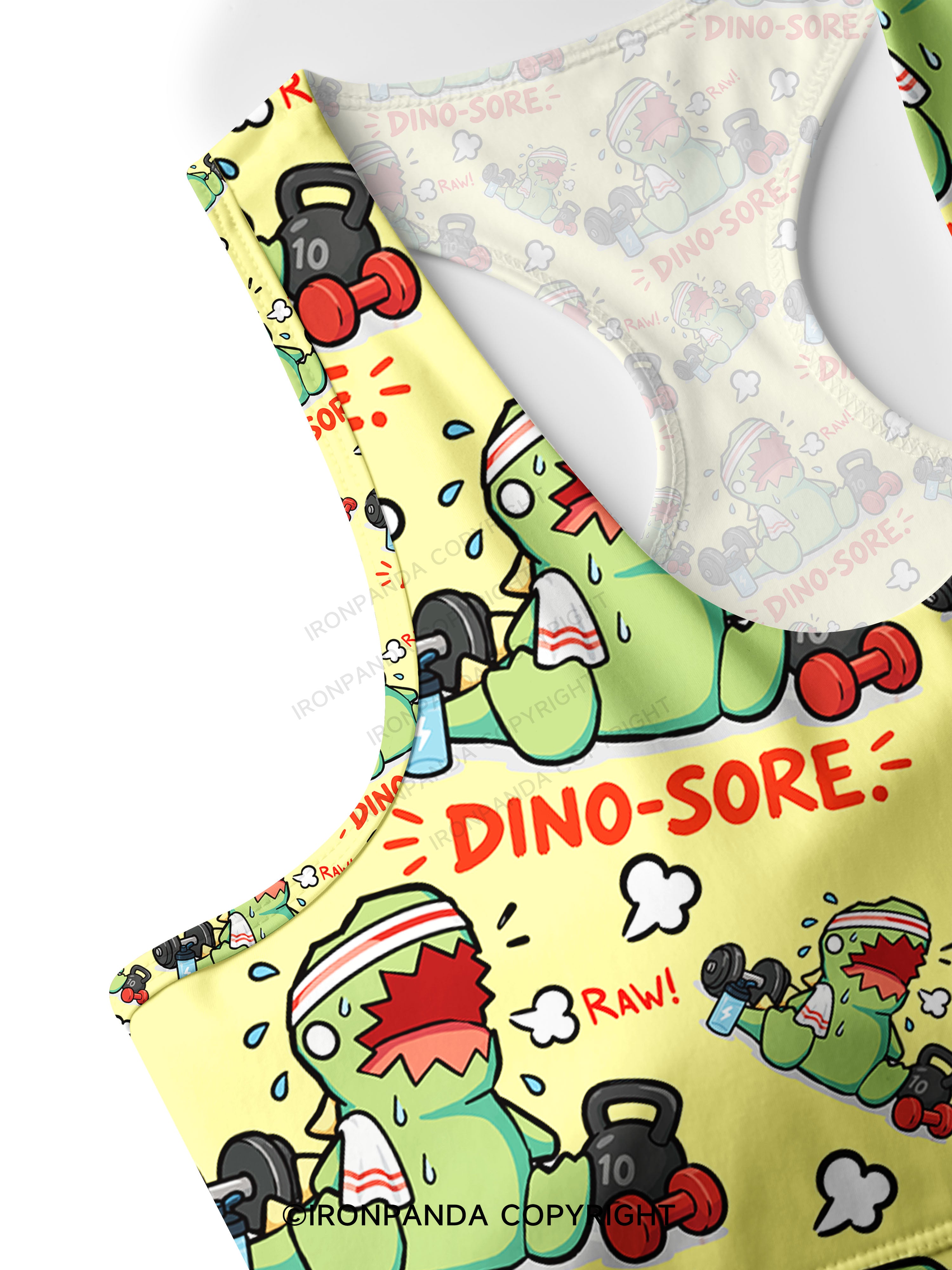 RAW! DINO-SORE Racerback Sports Bra