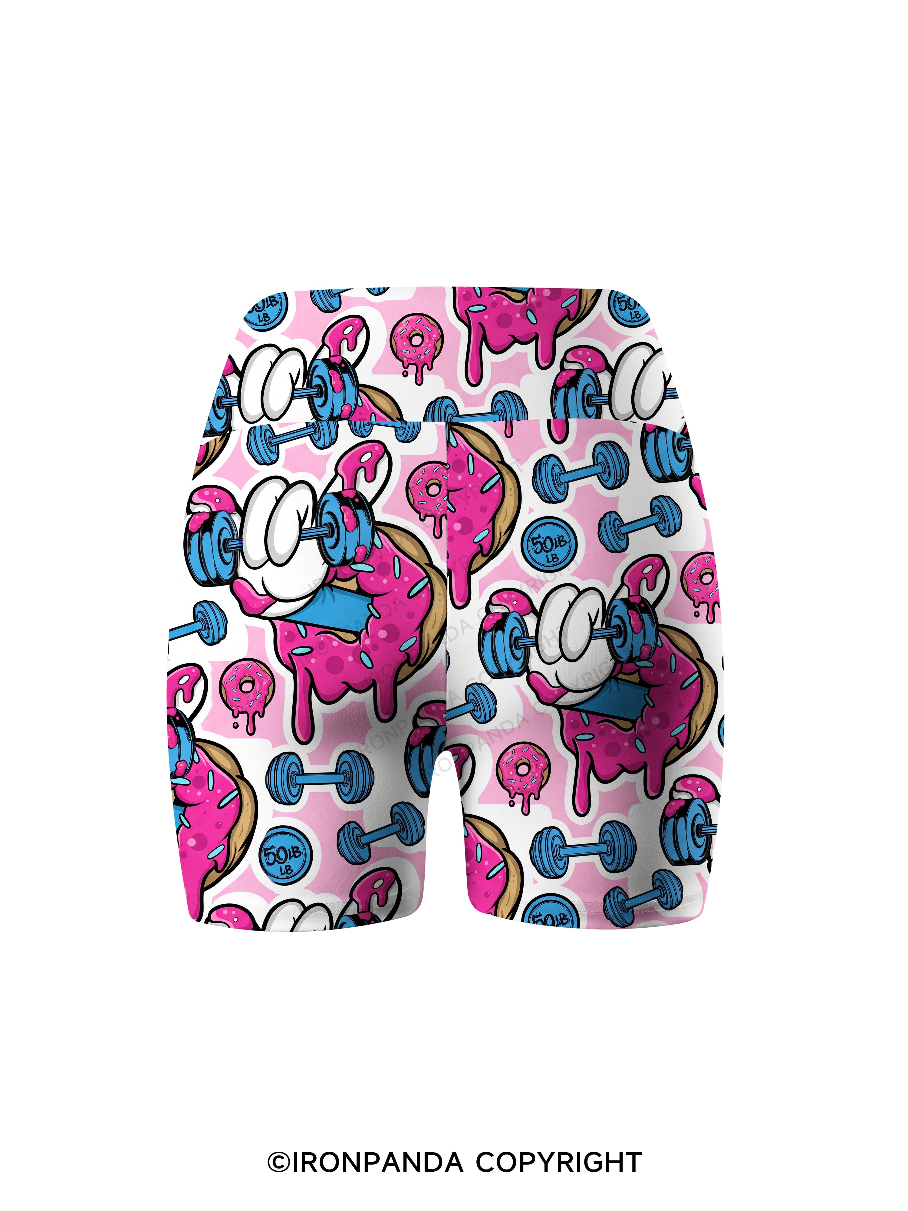 Sweet Lift Donut Printed Yoga Cycling Shorts