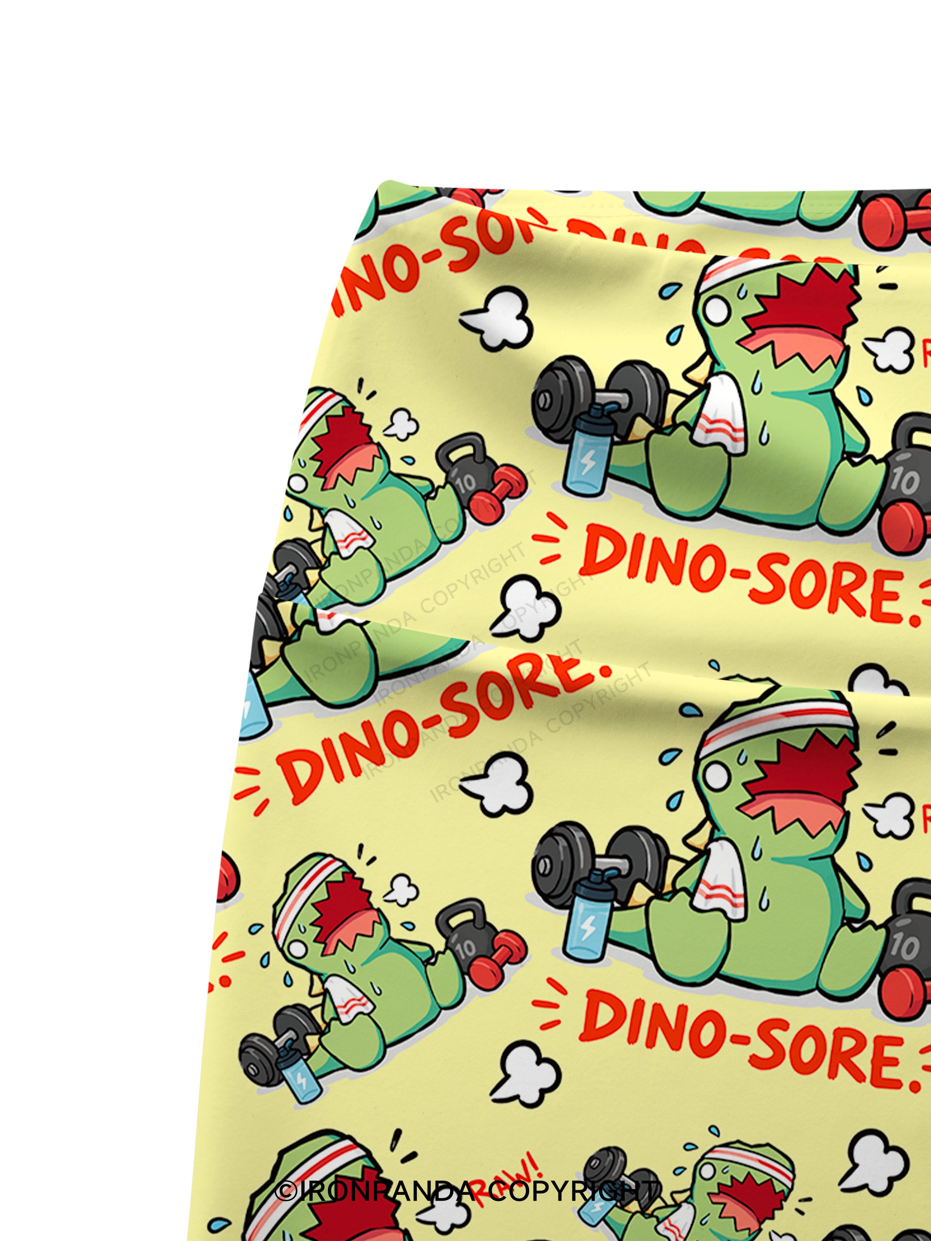 RAW! DINO-SORE Printed Yoga Cycling Shorts