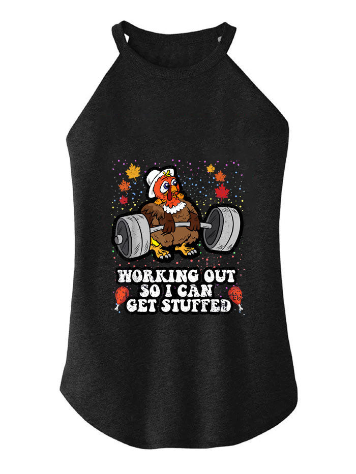 WORKING OUT SO I CAN GET STUFFED ROCKER COTTON TANK