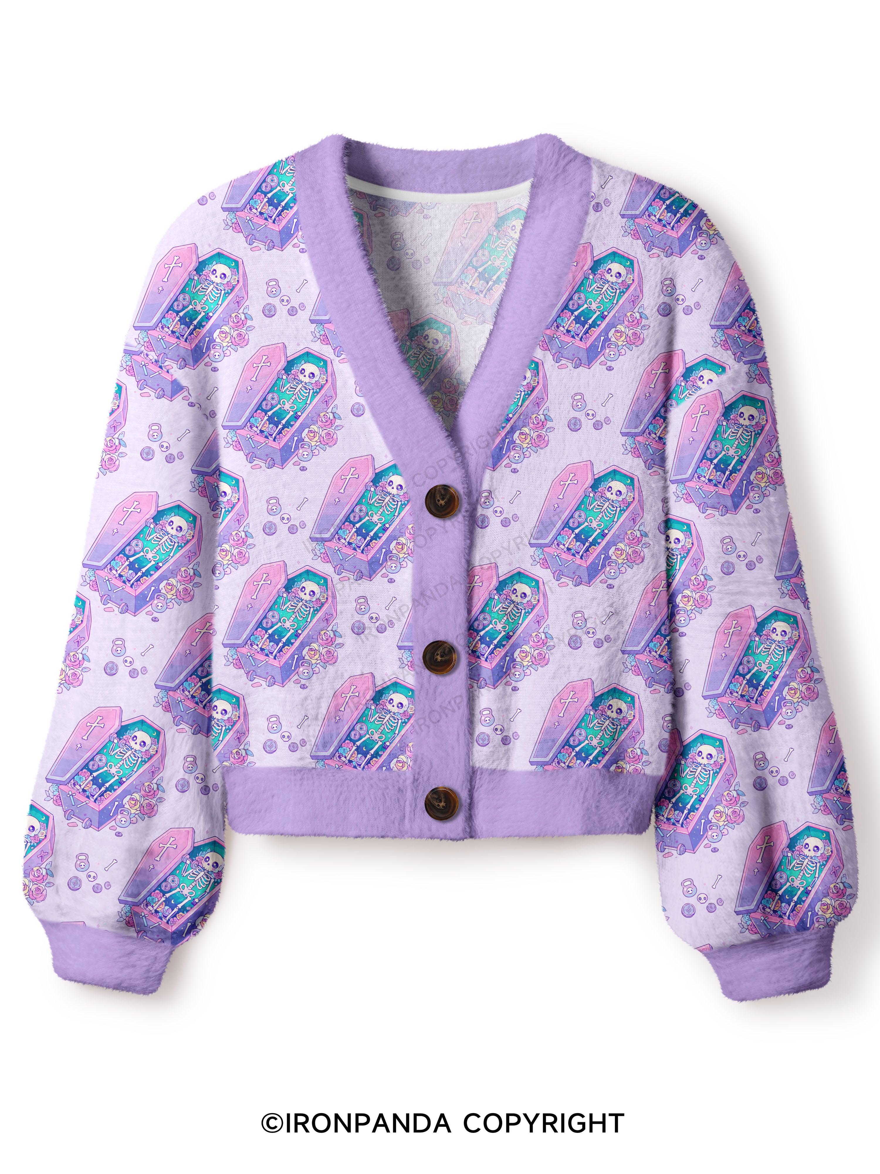 Dead Lifter Crop Ugly Cardigan Sweater