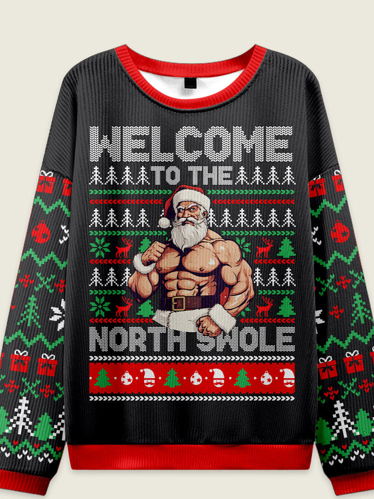 IRONPANDA WELCOME TO THE NORTH SWOLE theme Ugly Sweater