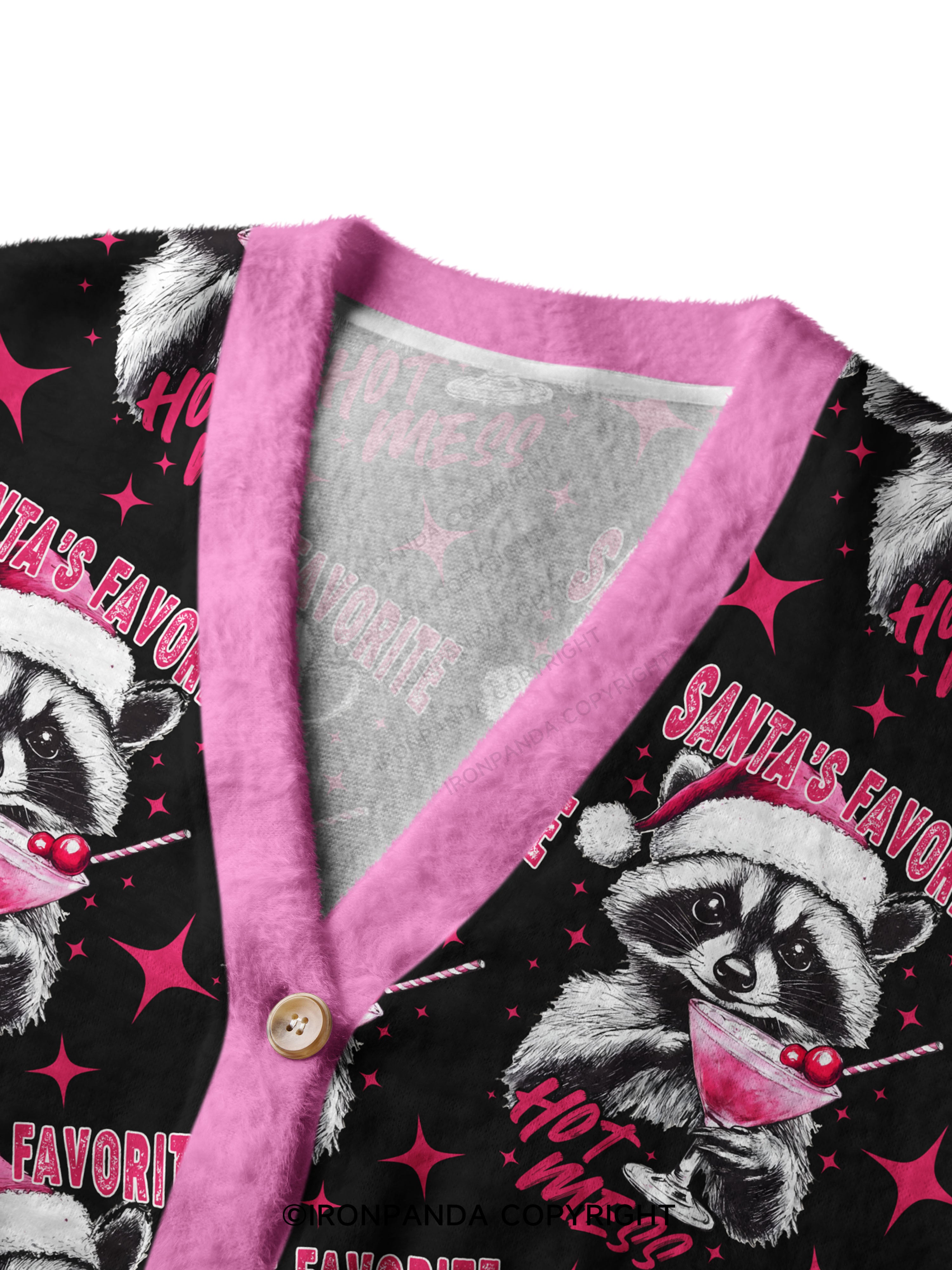 SANTA'S FAVORITE HOT MESS Ugly Cardigan Sweater