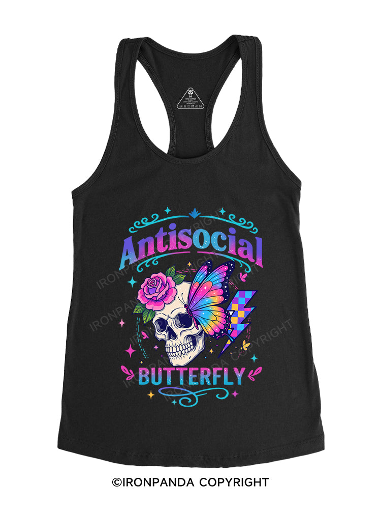 Antisocial Butterfly Gym Racerback Tank