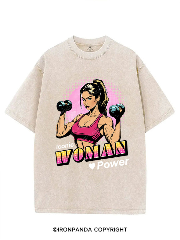 ICONIC WOMEN POWER VINTAGE GYM SHIRT