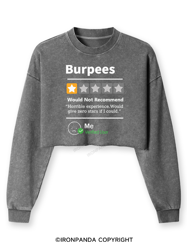 Burpees Reviewed Washed Long-Sleeve Crop Top