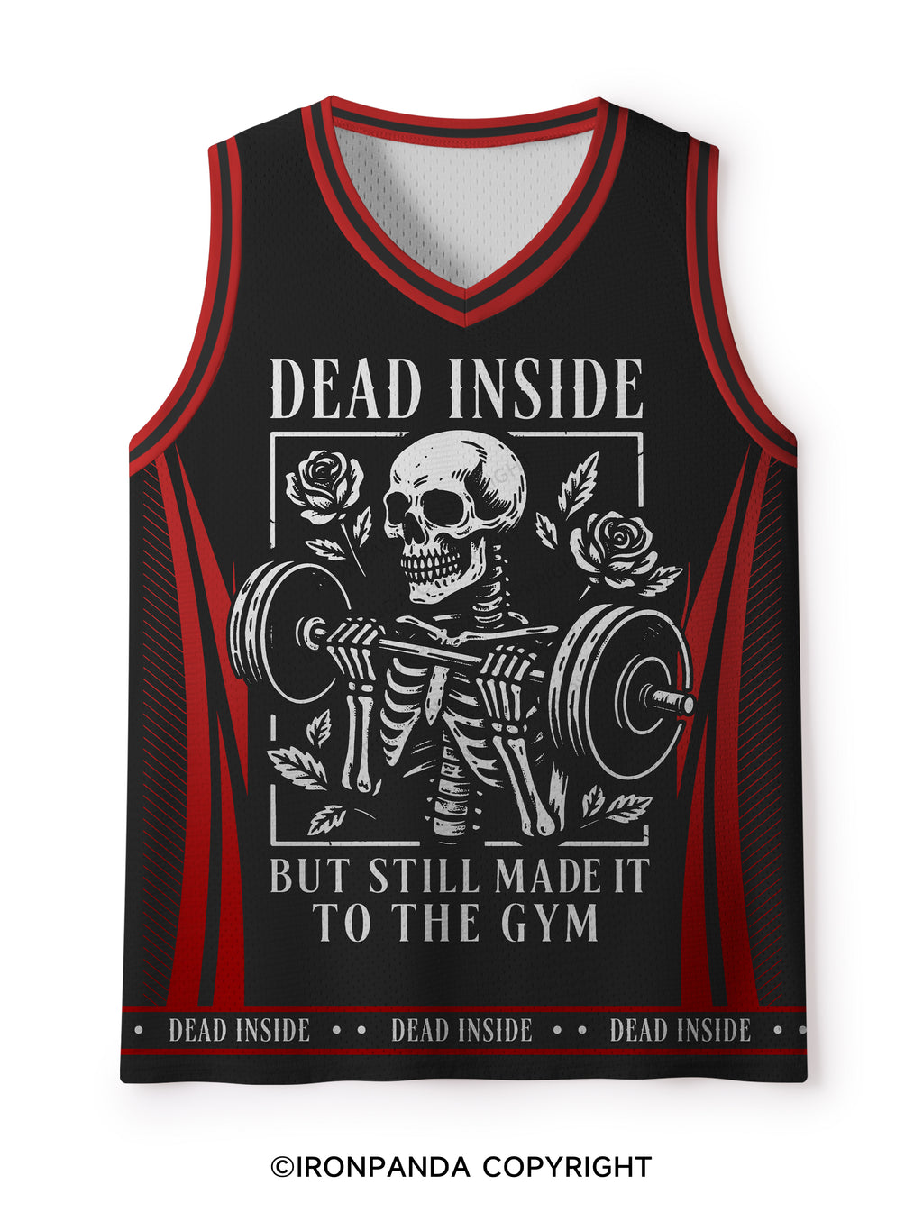 DEAD INSIDE BUT STILL MADE IT TO THE GYM Mesh Tank Top