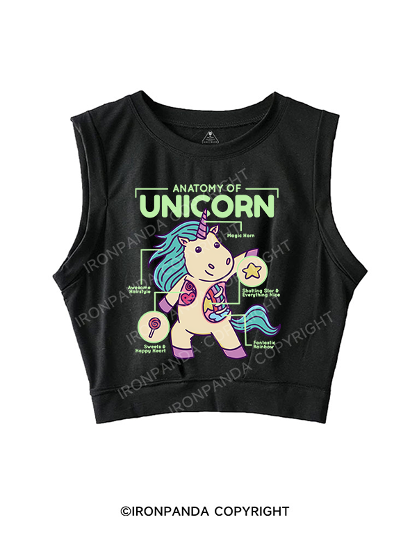ANATOMY OF UNICORN SLEEVELESS CROP TOPS