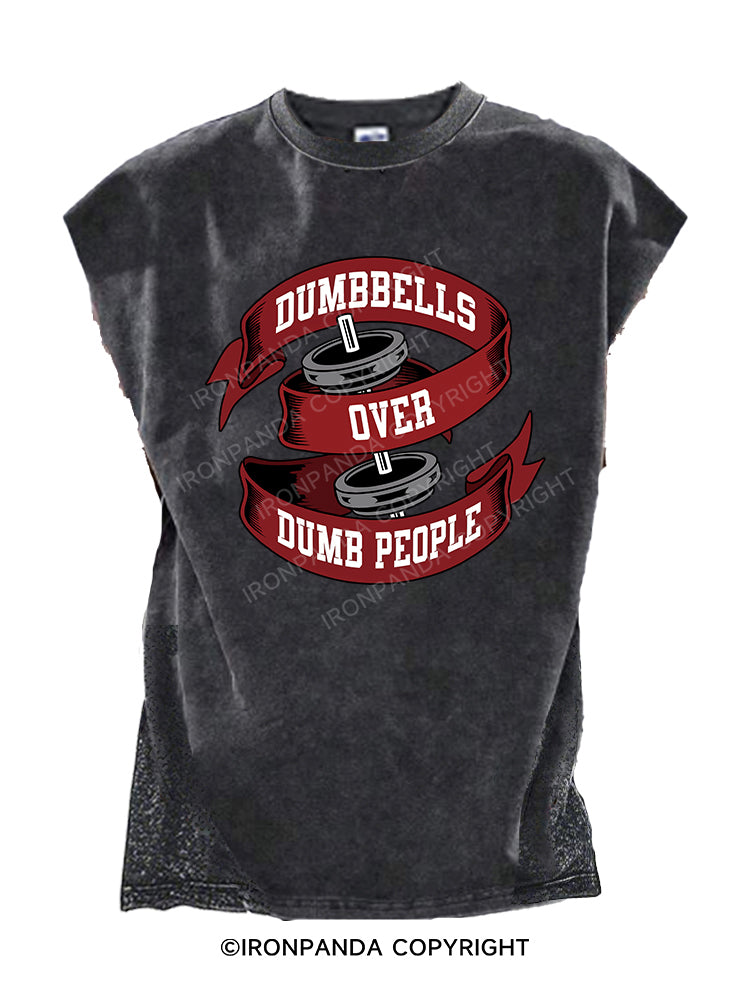 Dumbbells over dumb people Cut Off Tank
