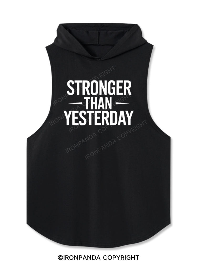 strong than yesterday Washed Hooded Tank