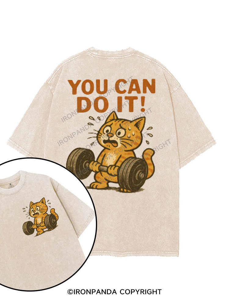 YOU CAN DO IT! printed Gym Shirt