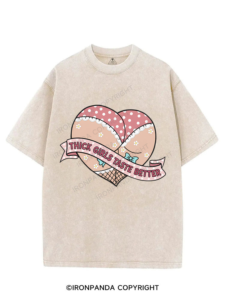 THICK GIRLS TASTE BETTER VINTAGE GYM SHIRT