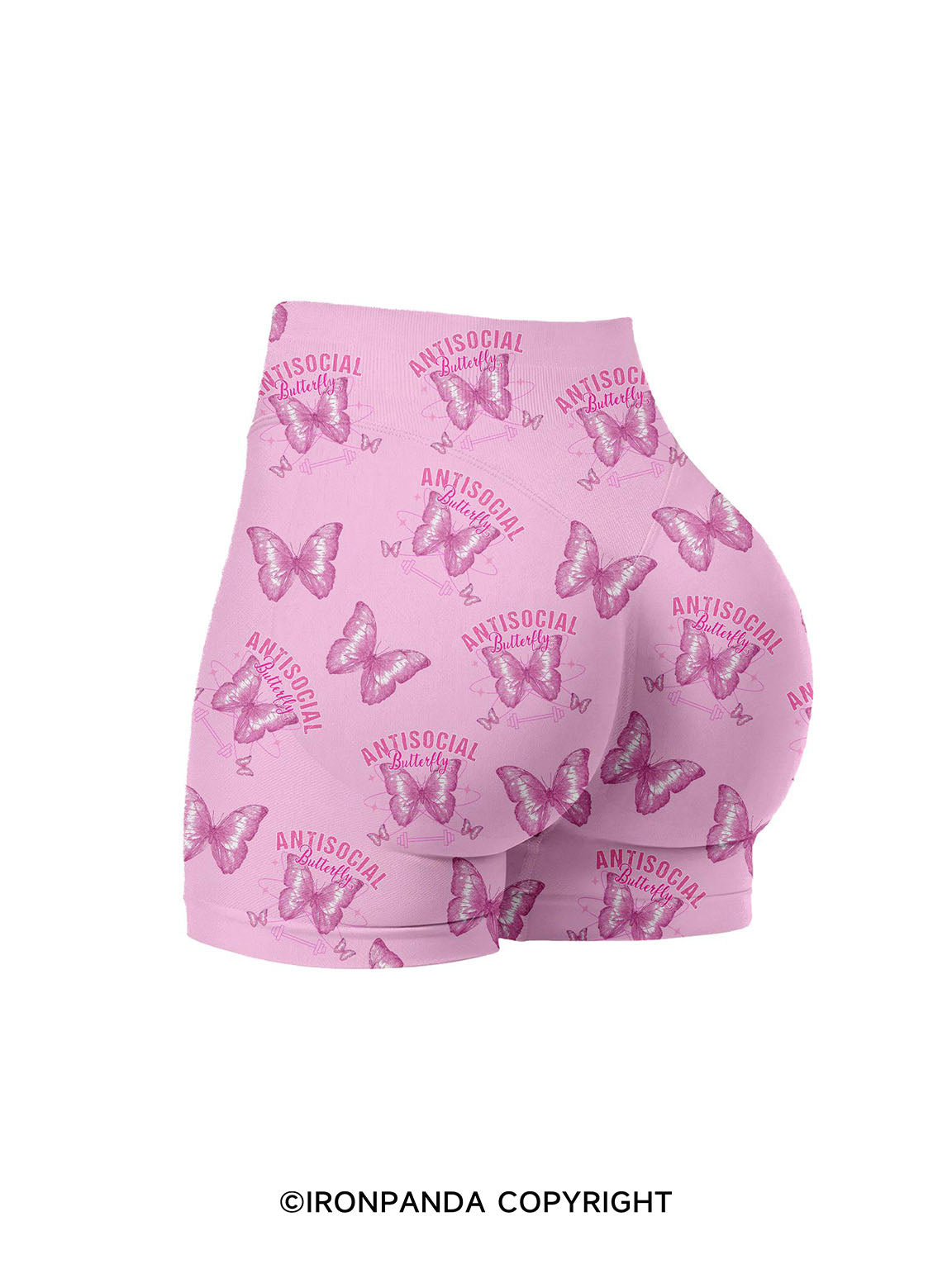antisocial butterfly Printed Yoga Shorts