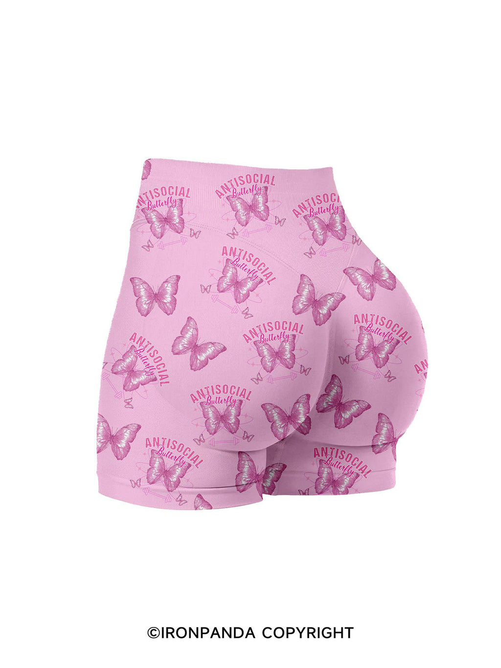 antisocial butterfly Printed Yoga Shorts