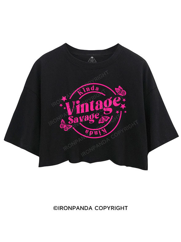KINDA VINTAGE KINDA SAVAGE CROP TOPS