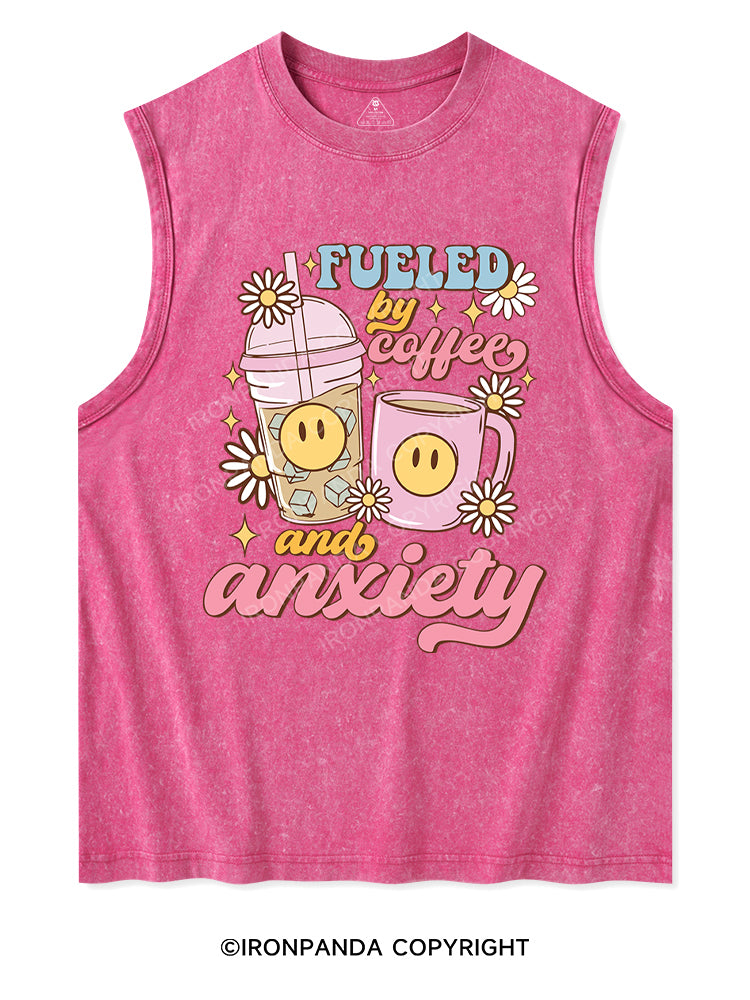 FUELED BY ICED COFFEE AND ANXIETY Washed Tank