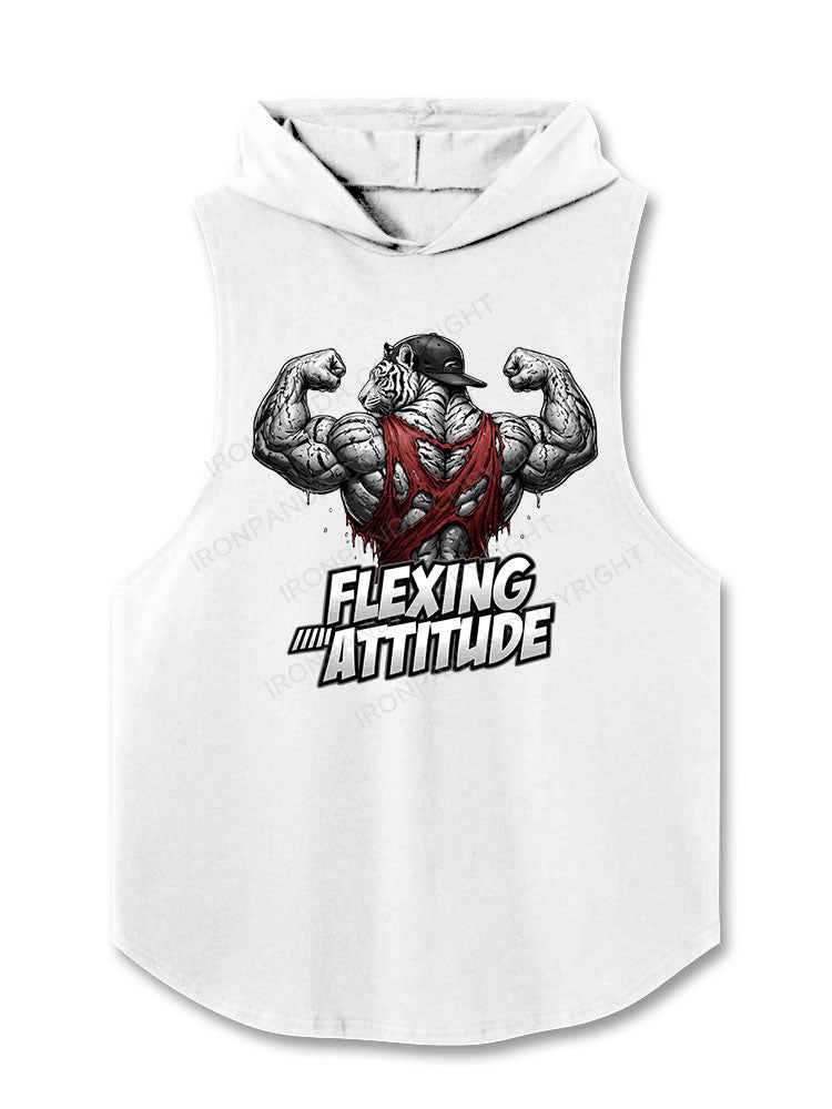 Flexing Attitude Tiger Hooded Tank