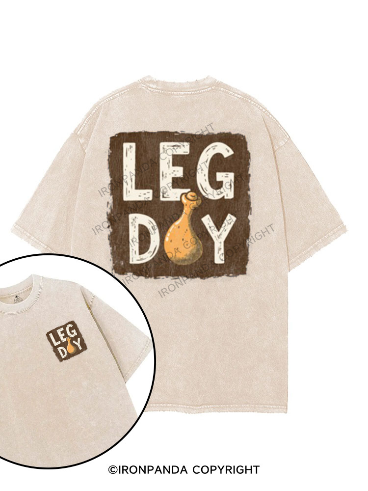 leg day printed Gym Shirt