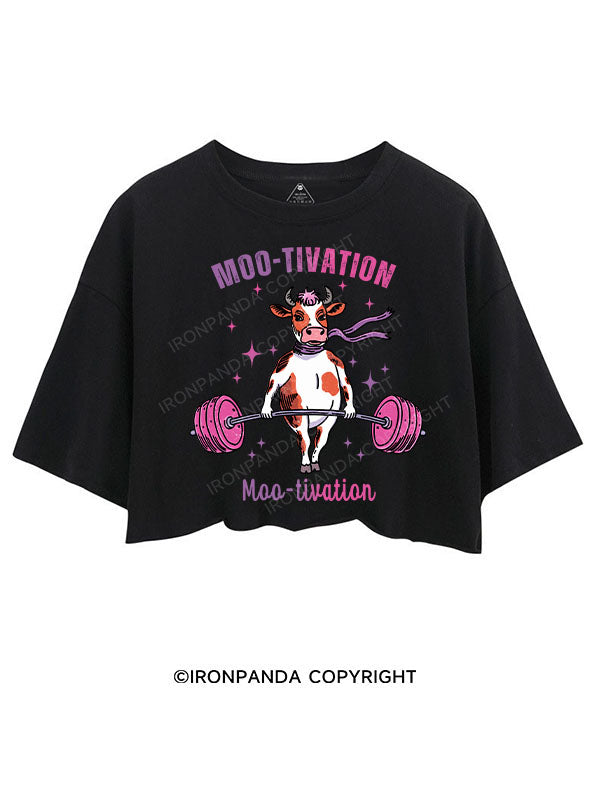 MOO-TIVATION CROP TOPS