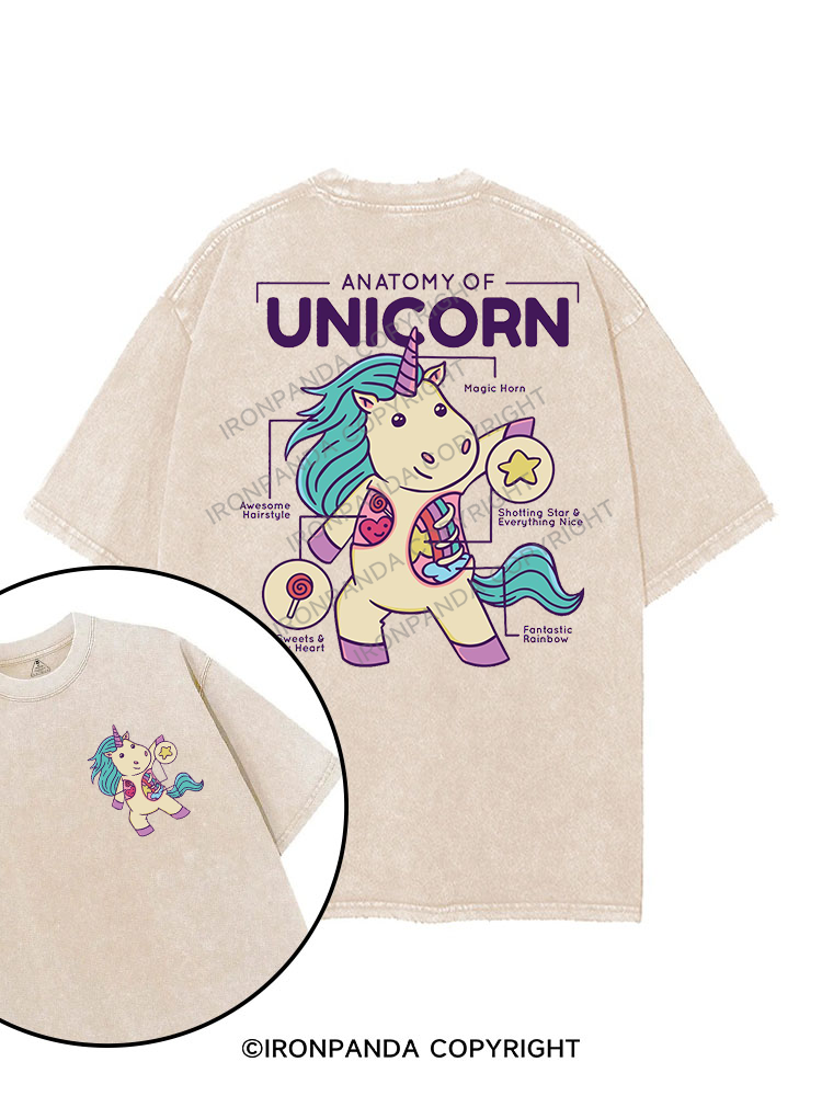 ANATOMY OF UNICORN printed Gym Shirt