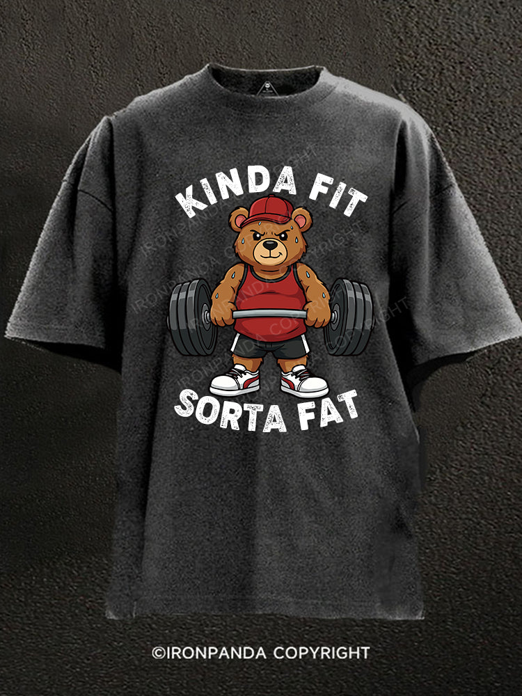 kinda fit sorta fat Washed Gym Shirt