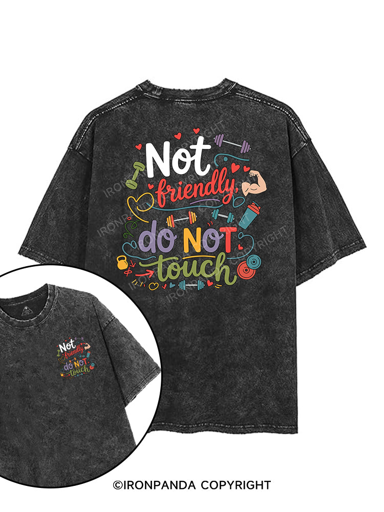 not buiendly do not touch printed Gym Shirt