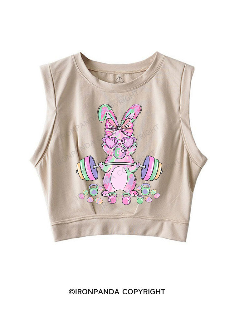 Fit Bunny Easter SLEEVELESS CROP TOPS
