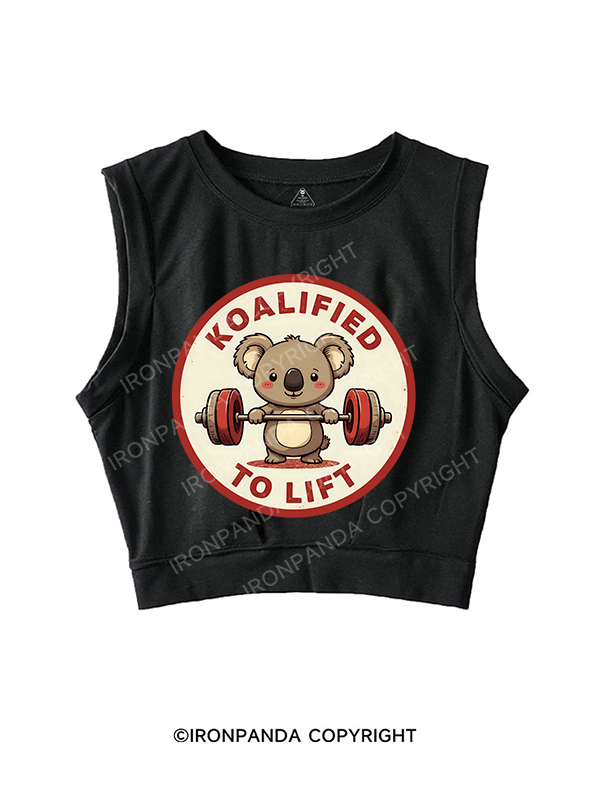 KOALIFIED TO LIFT SLEEVELESS CROP TOPS
