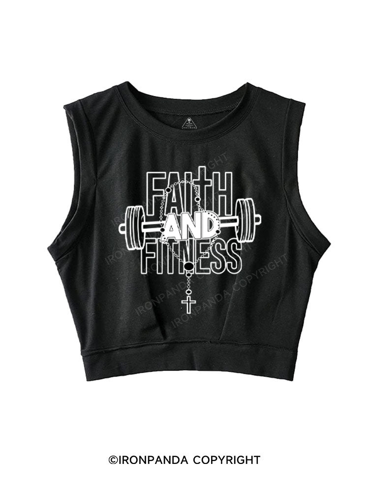 FAITH AND FITNESS SLEEVELESS CROP TOPS