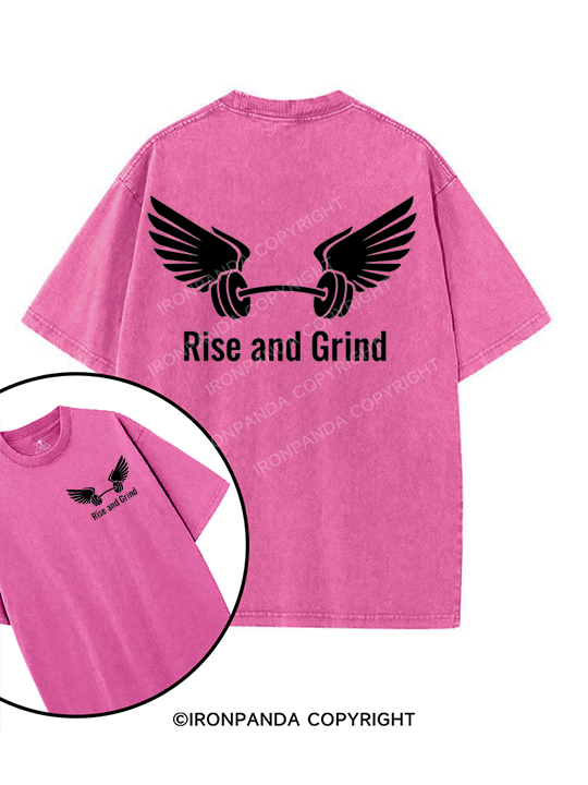 rise and grind printed Gym Shirt