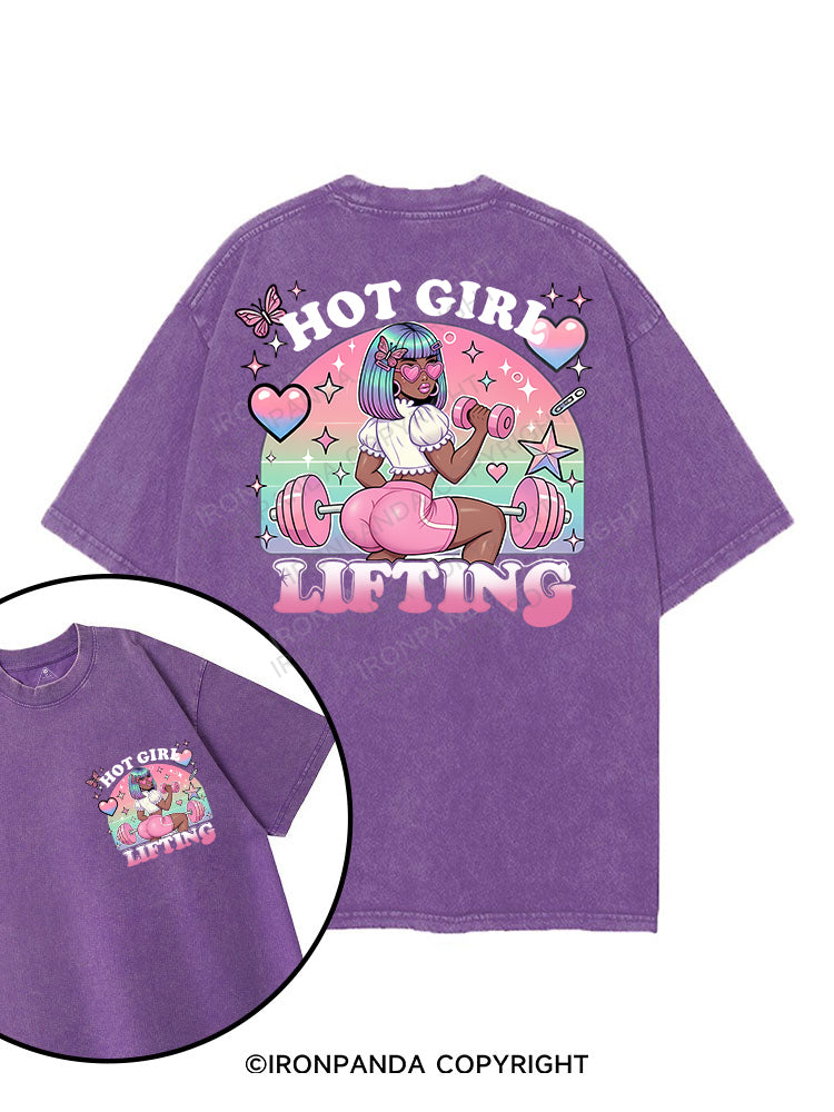 HOT GIRL LIFTING printed Gym Shirt