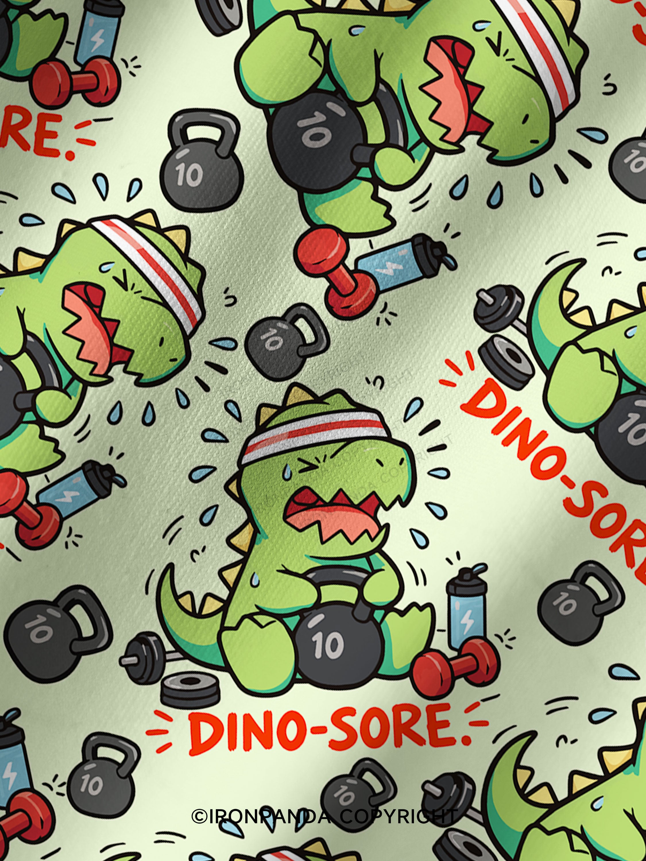 DINO-SORE Printed Yoga Shorts