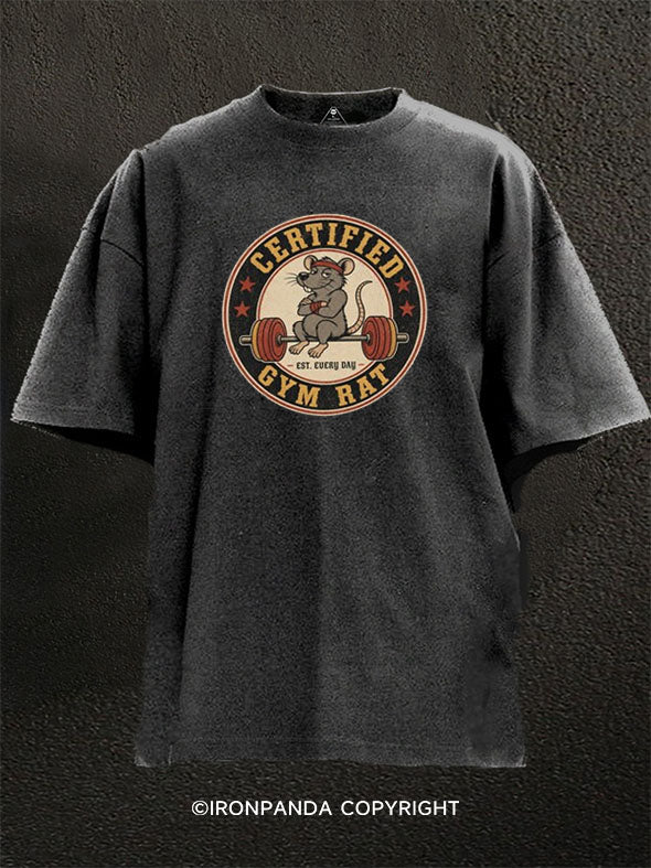 Certified Gym Rat Washed Gym Shirt