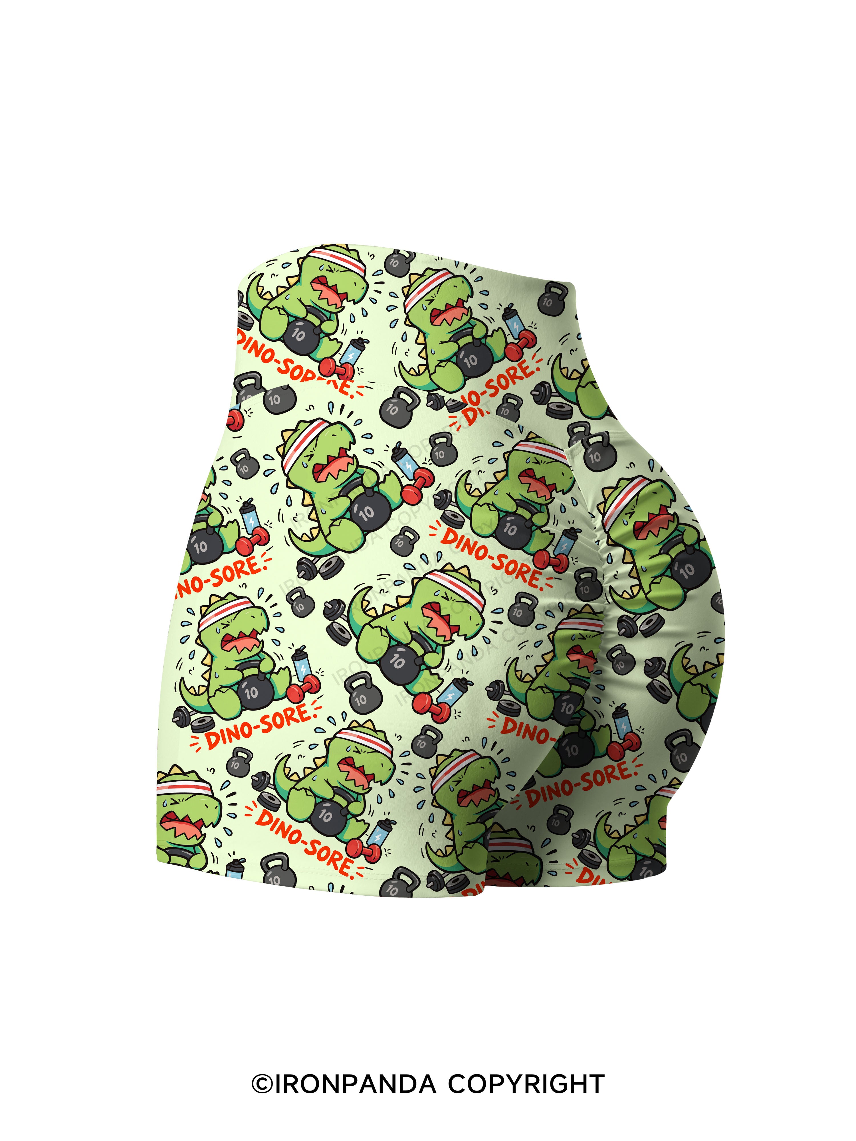 DINO-SORE Printed Yoga Shorts