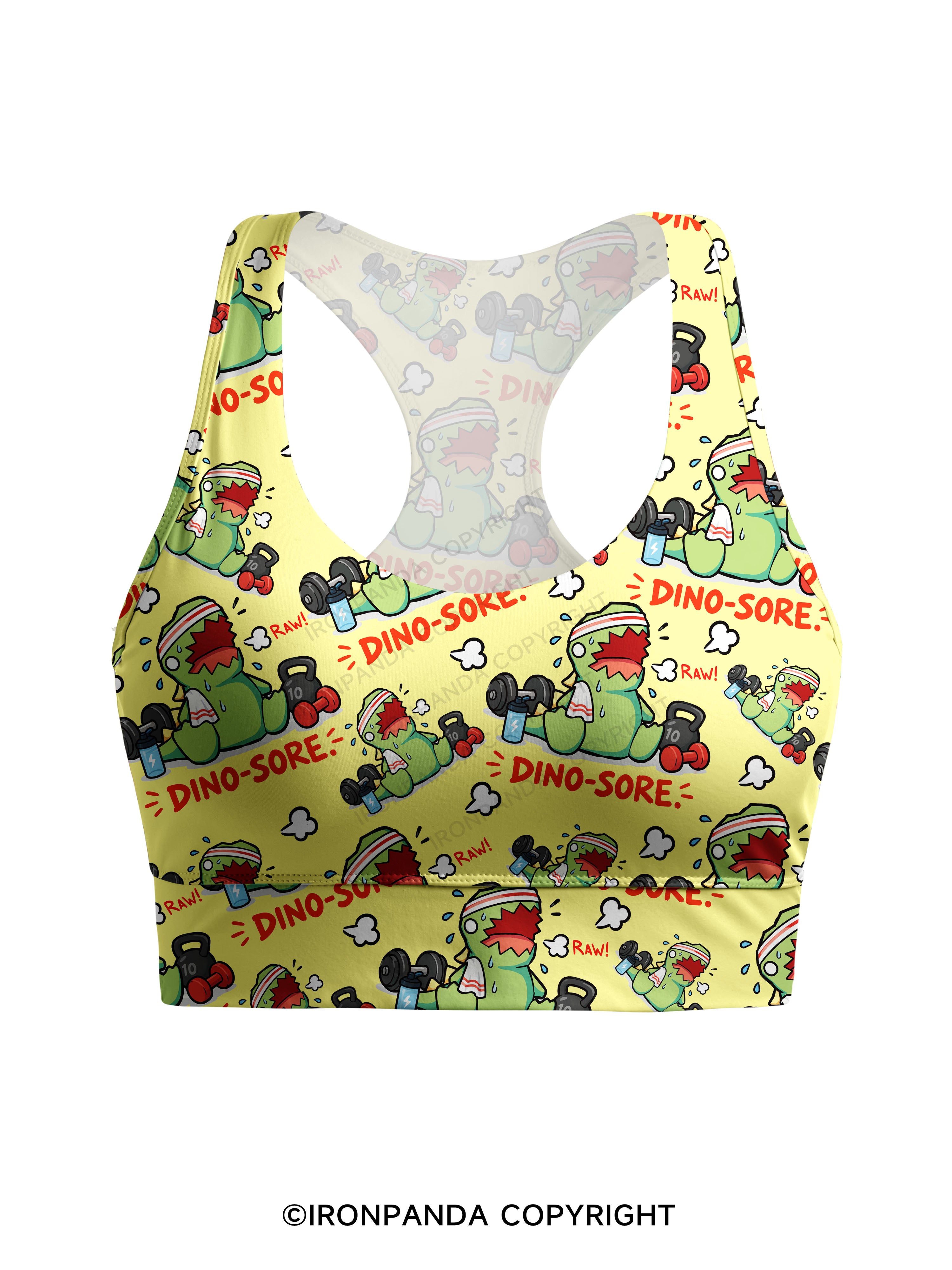 RAW! DINO-SORE Racerback Sports Bra