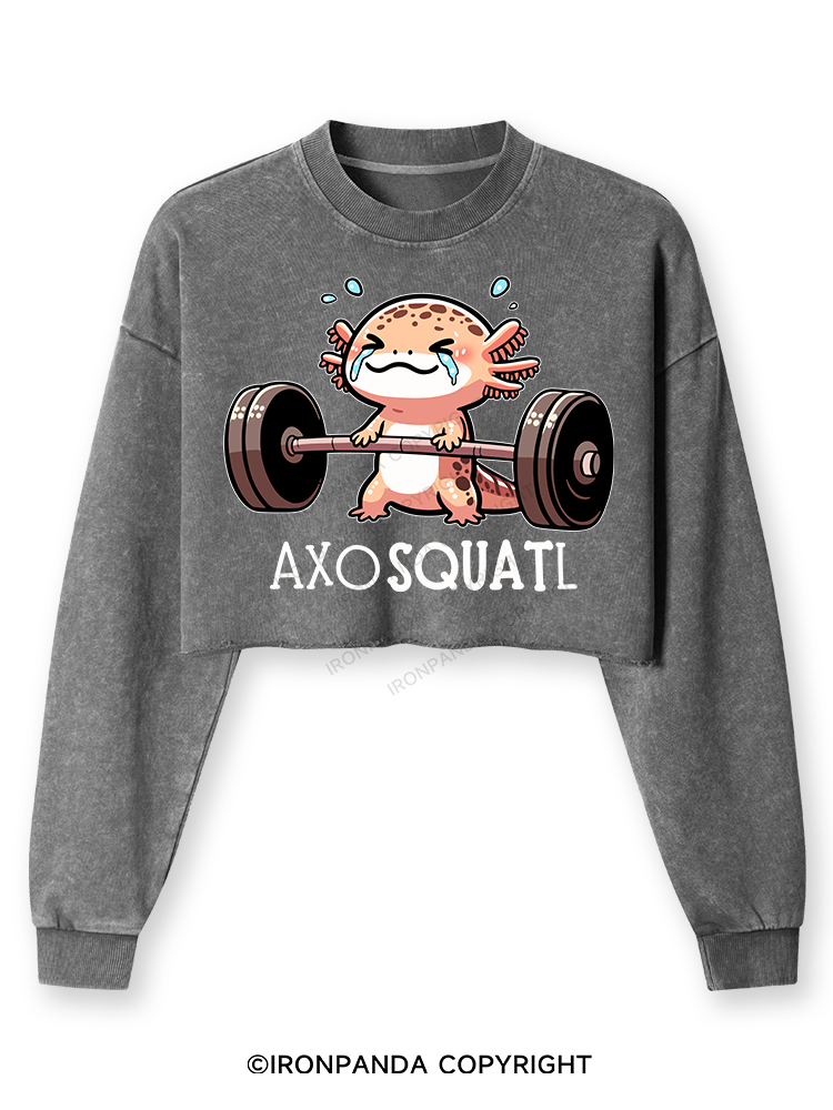 AXOSQUATL Washed Long-Sleeve Crop Top