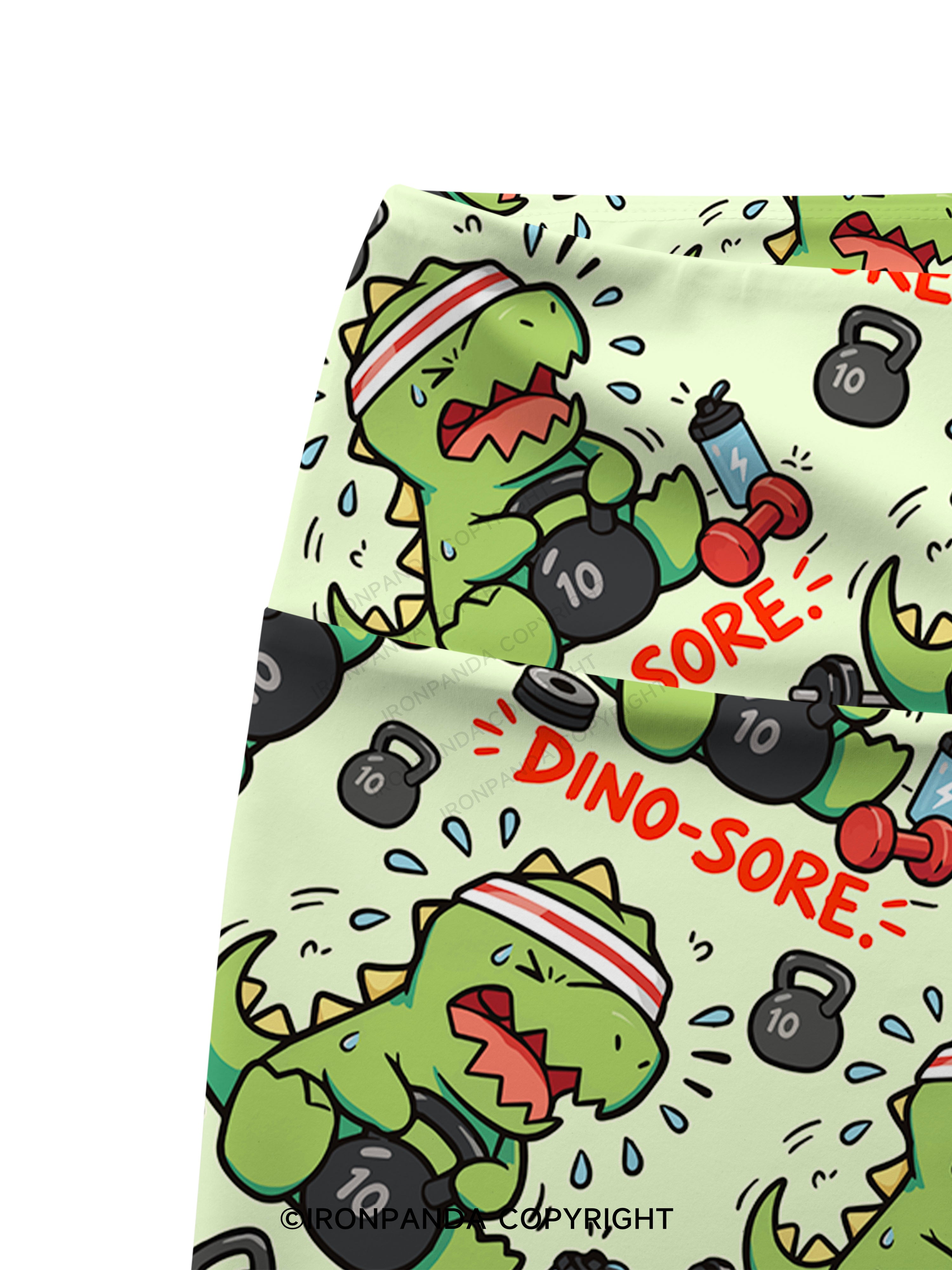 DINO-SORE Printed Yoga Cycling Shorts