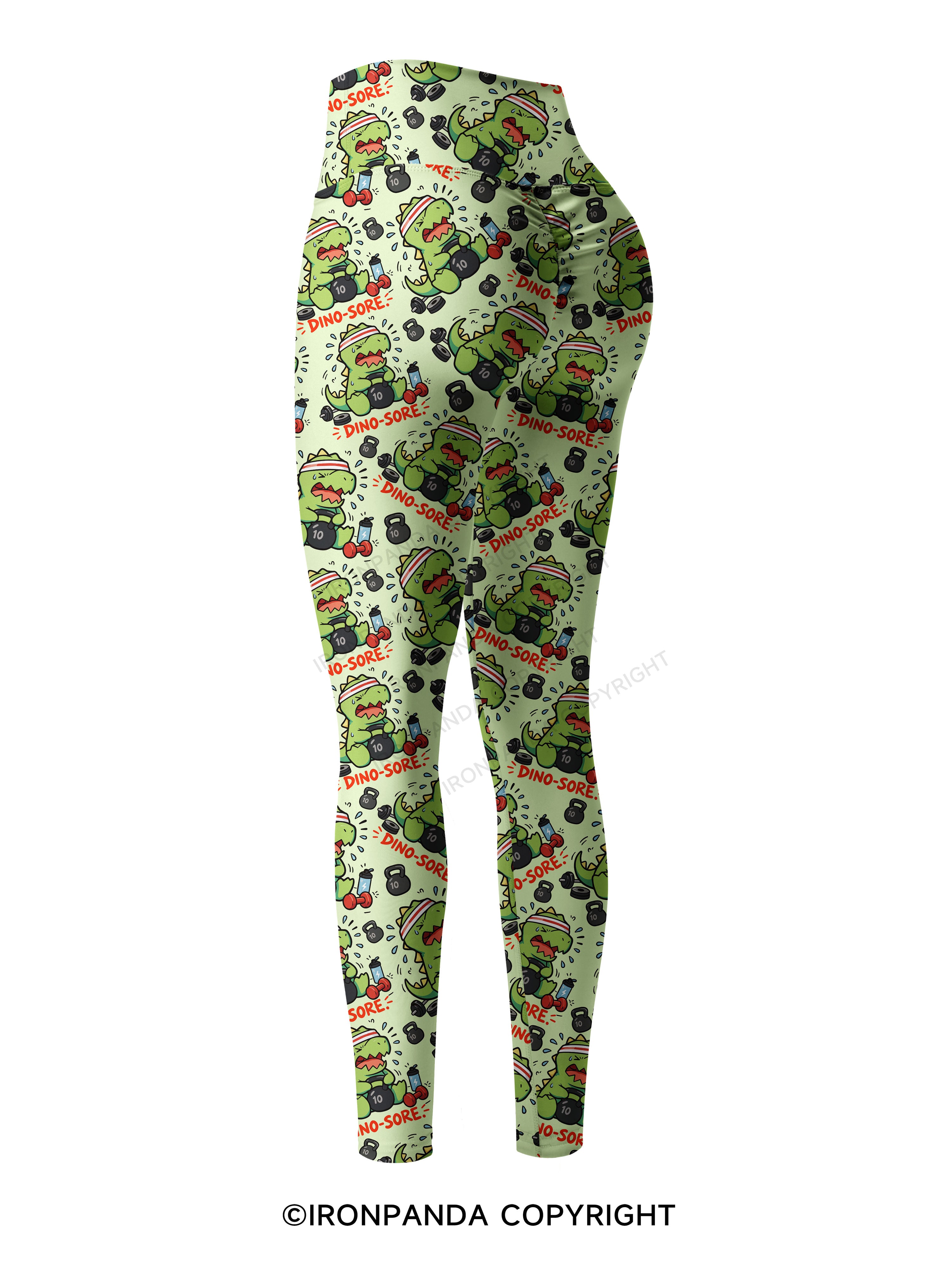 DINO-SORE Printed Yoga Pants