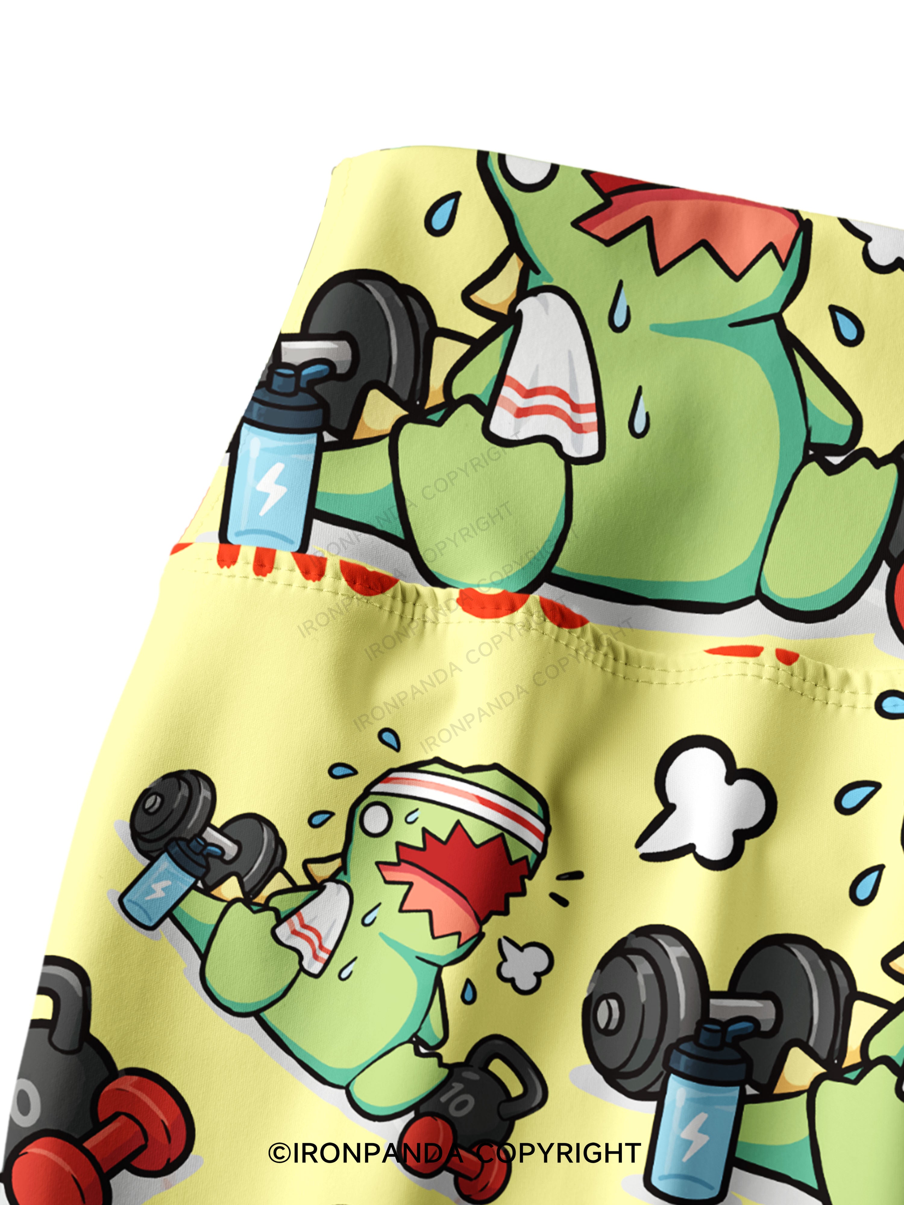 RAW! DINO-SORE Printed Yoga Pants