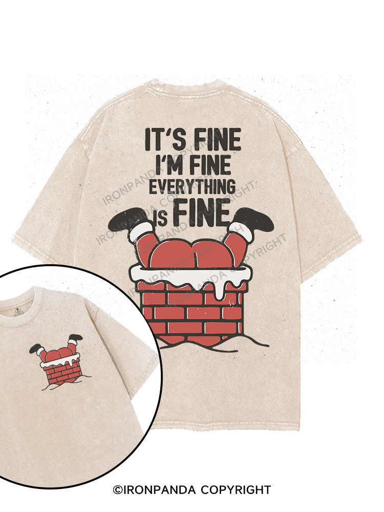 IT'S FINE I'M FINE EVERYTHING IS FINE printed Gym Shirt
