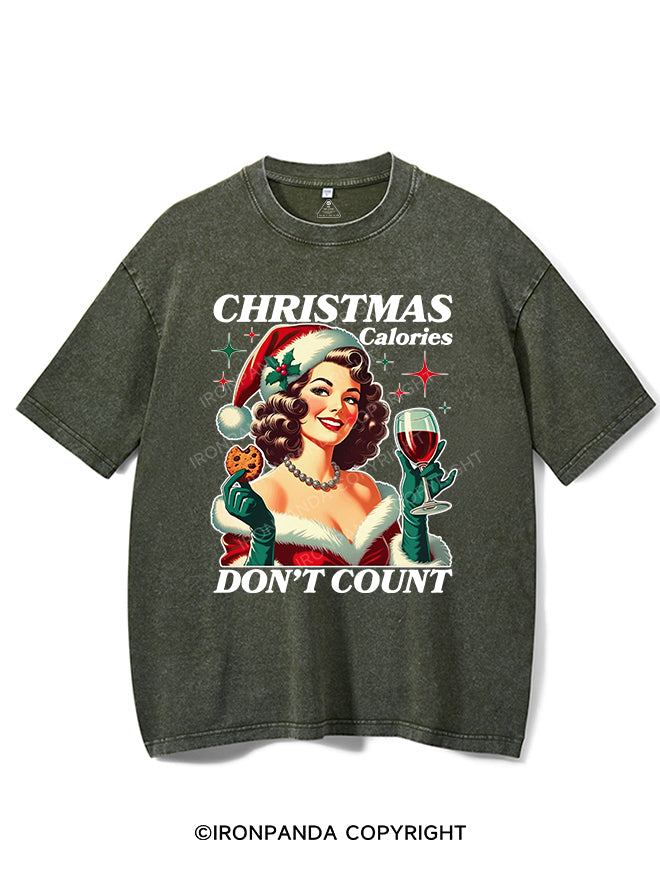 CHRISTMAS CALORIES DON'T COUNT VINTAGE GYM SHIRT