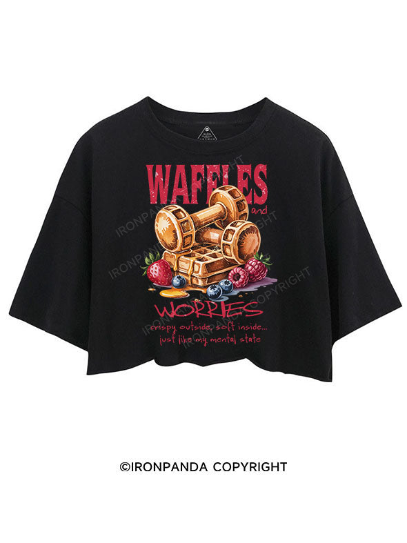 WAFFLES AND WORRIES CROP TOPS