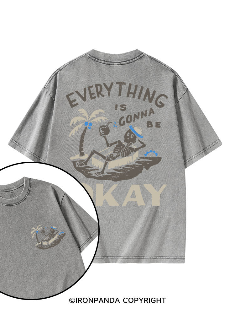EVERYTHING IS GONNA BE OKAY printed Gym Shirt