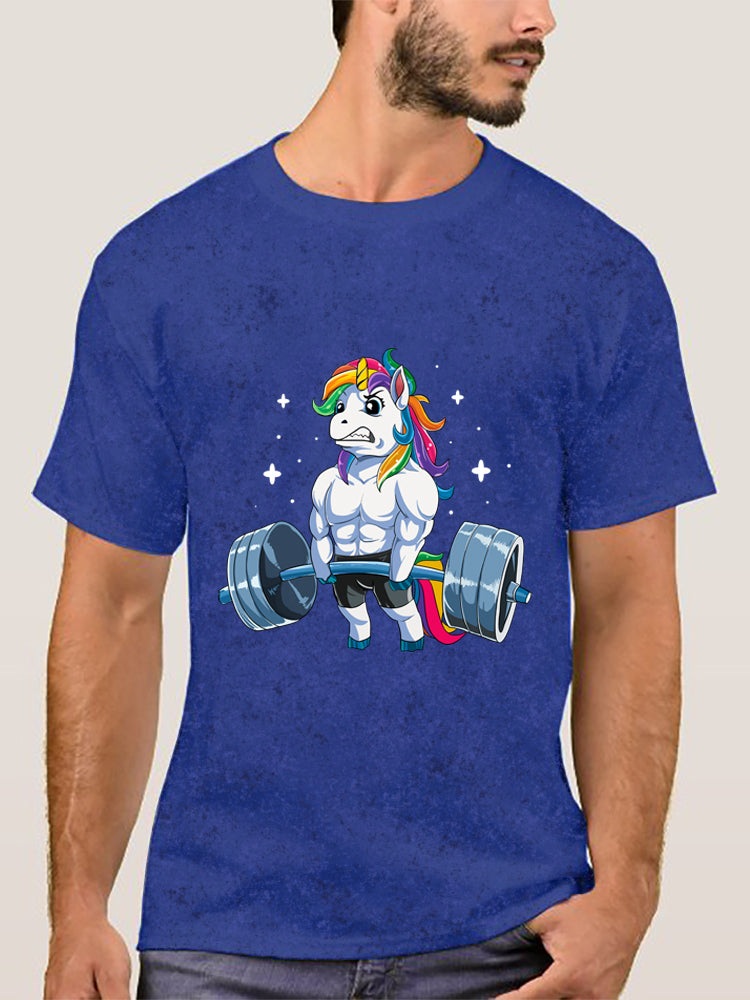 Weightlifting Unicorn Washed Gym Shirt