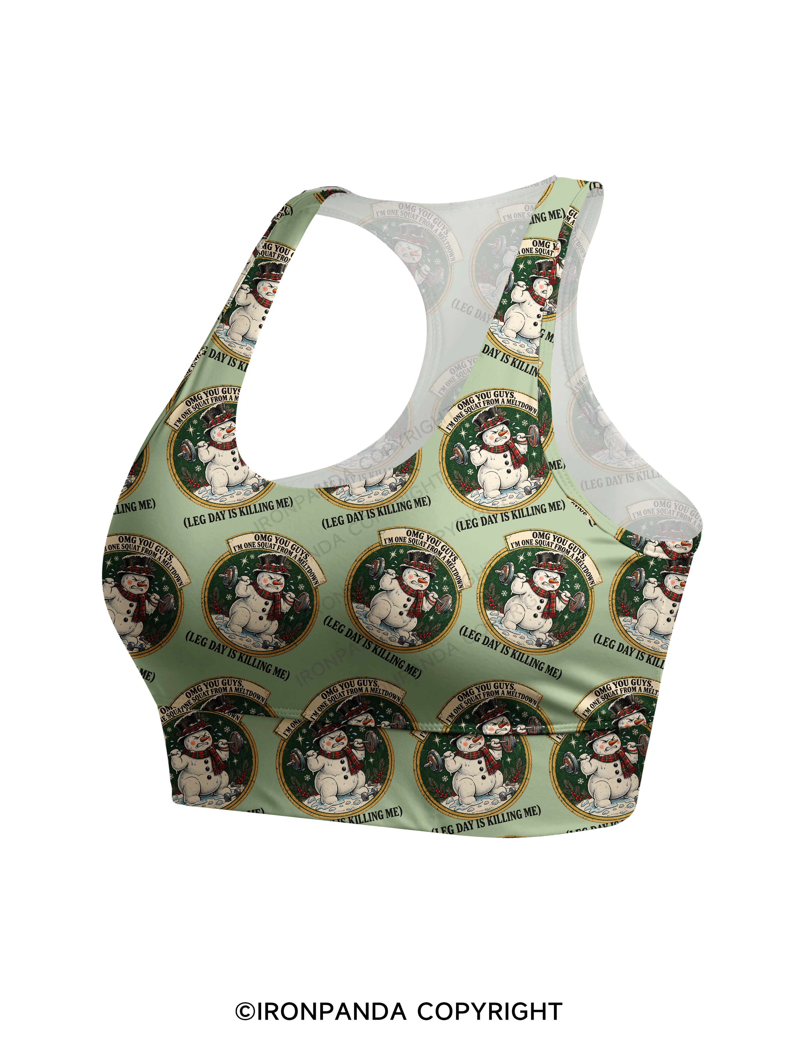 OMG YOU GUYS, I'M ONE SQUAT FROM A MELTDOWN (LEG DAY IS KILLING ME) Racerback Sports Bra