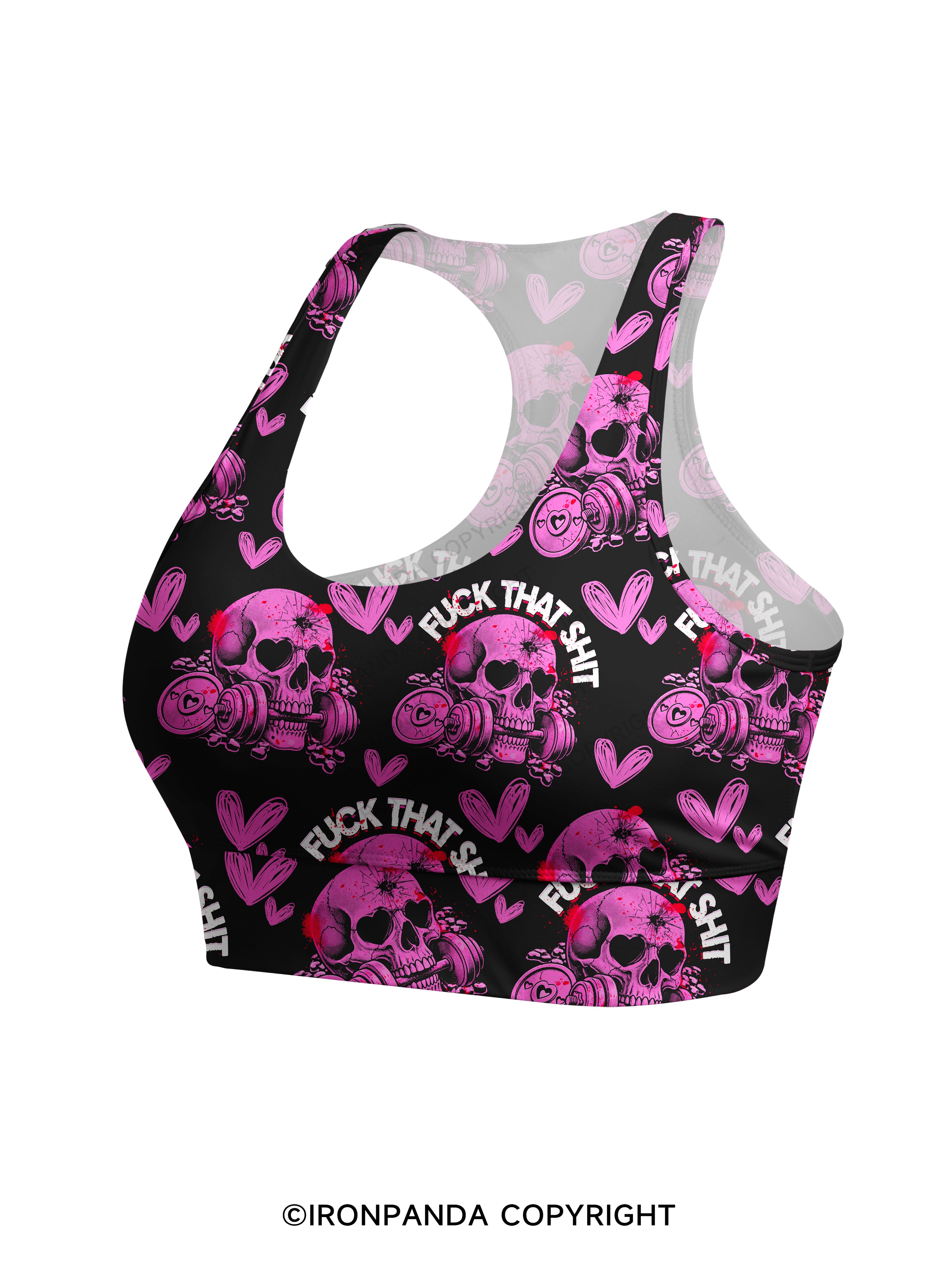 FUCK THAT SHIT Racerback Sports Bra