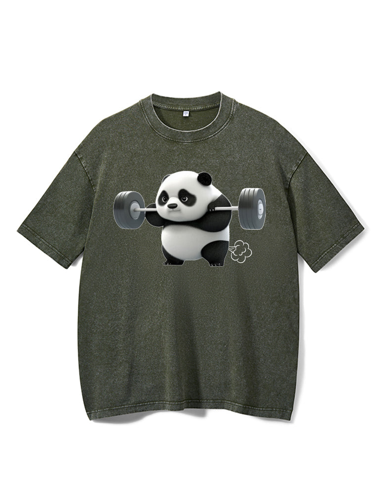 Gym Panda Power Fart Washed Gym Shirt